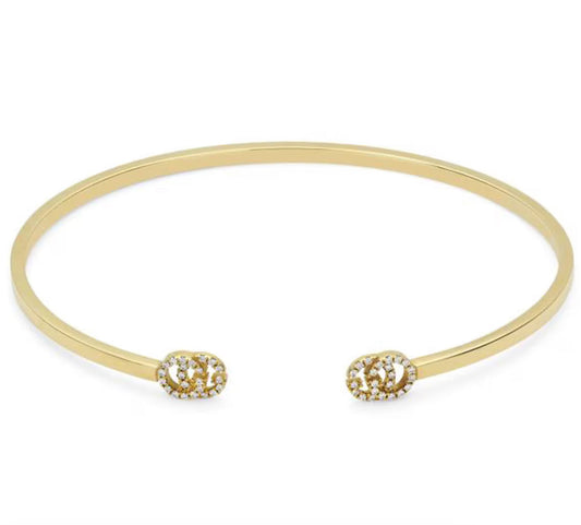 G Bangle Cuff Bracelet | 18k Gold Plated